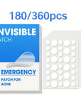 180/360 Hydrocolloid Acne Patches Invisible, Gentle, Alcohol Fragrance Free for Clear, Smooth Skin
