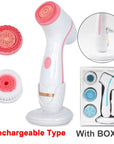 3 In 1 Electric Cleansing Brush Vibrations Facial Cleaner