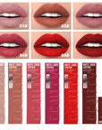 Nude Matte Lip Gloss Set 6 Velvet Shades, Waterproof & Long-Lasting