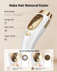 IPL Laser Hair Remover with Ice Cooling Permanent, Painless Unlimited Flashes