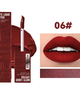 Nude Matte Lip Gloss Set 6 Velvet Shades, Waterproof & Long-Lasting