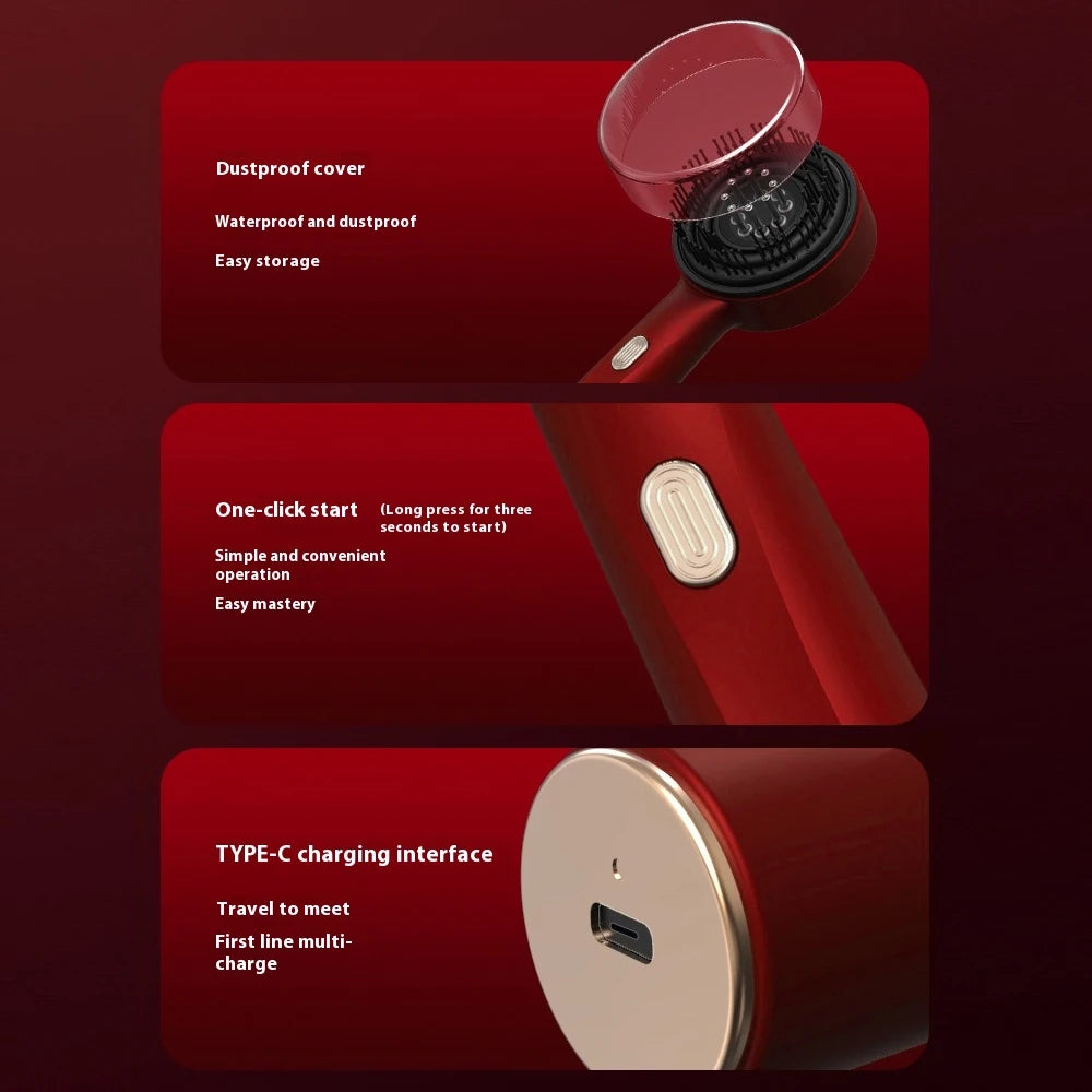 Deep Kneading Masssage Comb, Red Light