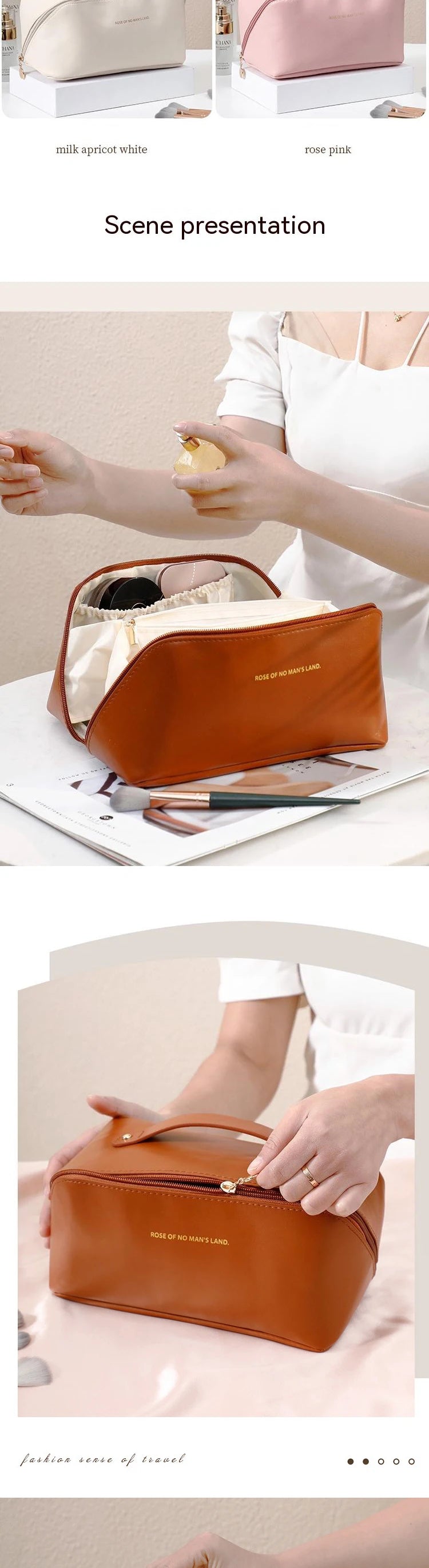 Cosmetic Storage Bag – Spacious &amp; Portable A stylish, high-capacity organizer for your cosmetics and toiletries, ideal for travel.