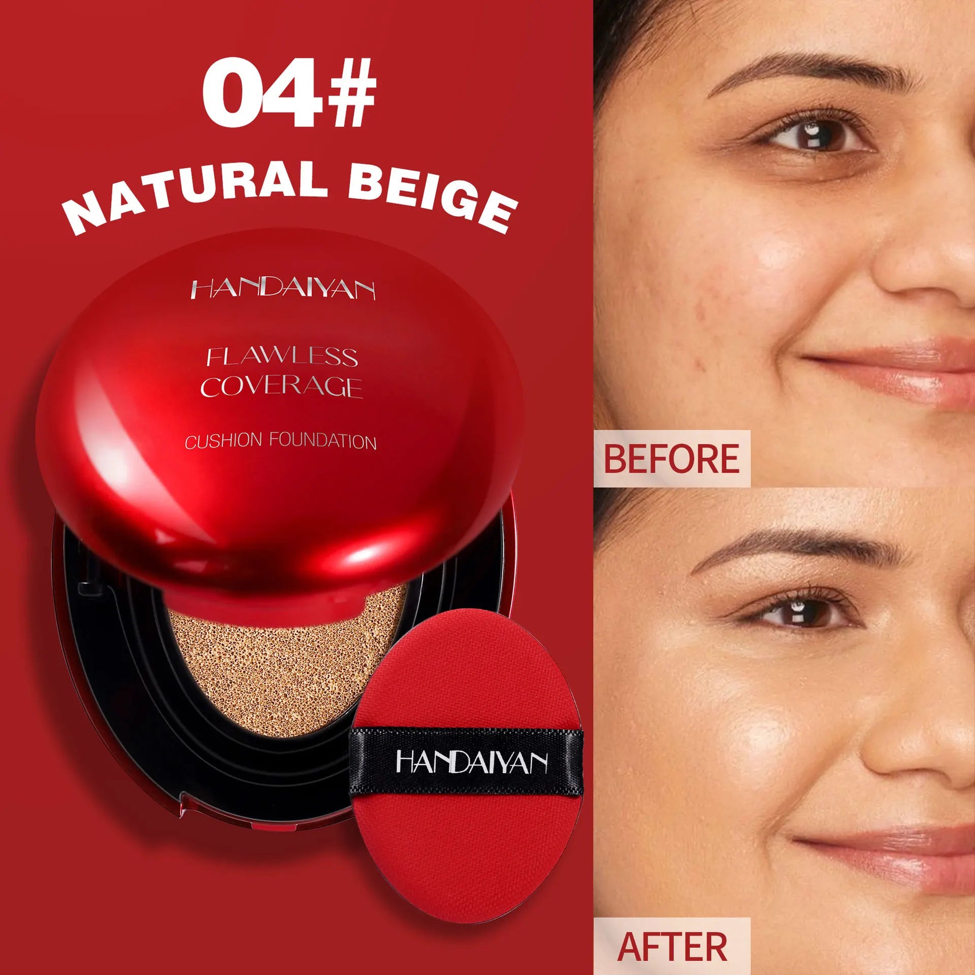 A lightweight Korean air-cushion foundation that hydrates, brightens, and controls oil—delivering smooth, natural coverage that lasts all day.