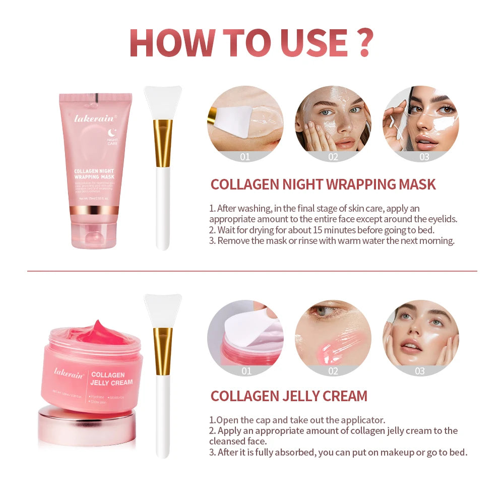 Collagen Jelly Cream – Overnight hydration for firmer, smoother, glowing skin.