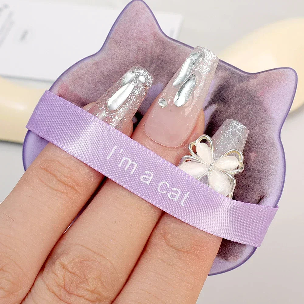 Cute Cat Makeup Puff 🐱 Smooth, flawless finish for dry or wet use!