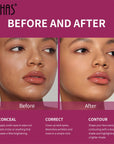 USHAS Sponge Tip Concealer Flawless, Waterproof & All Day Coverage