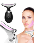 Face Neck Lift Beauty Device EMS Facial Massager LED Light
