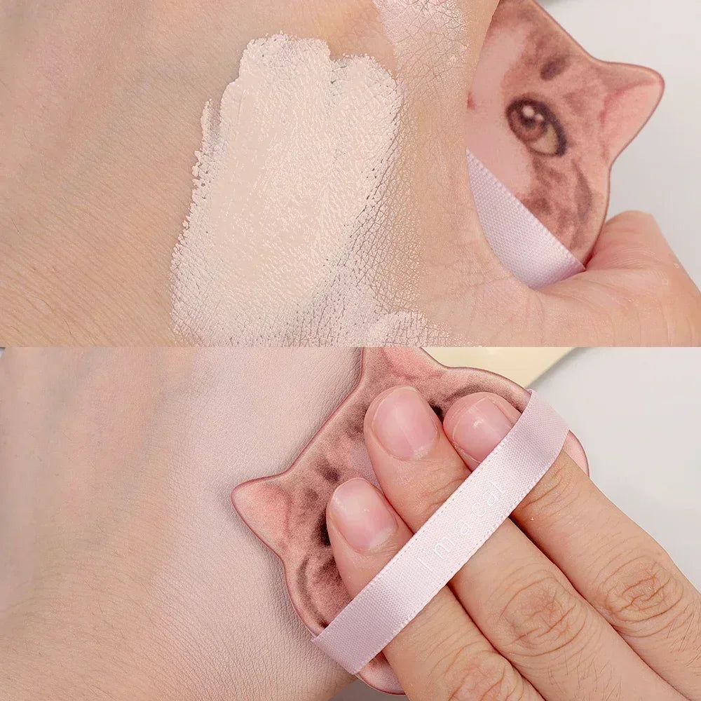 Cute Cat Makeup Puff 🐱 Smooth, flawless finish for dry or wet use!