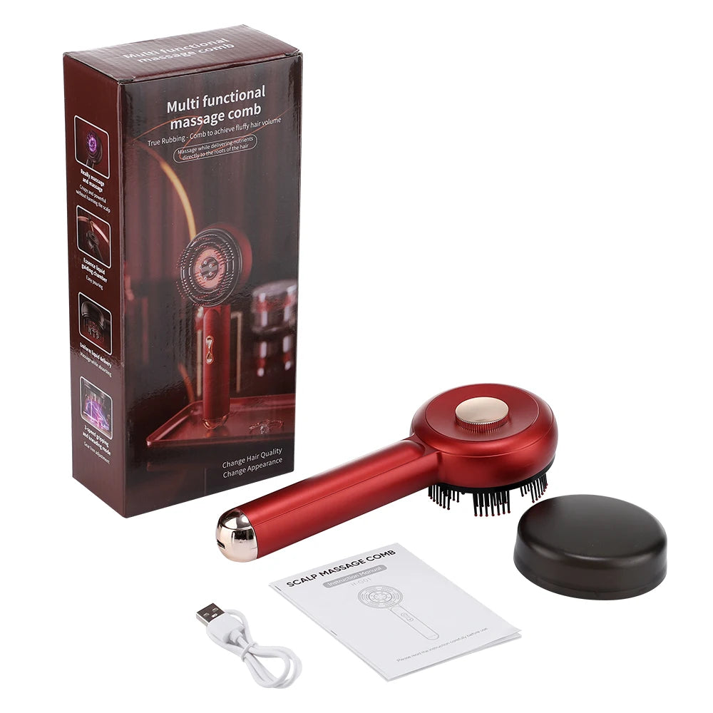 Deep Kneading Masssage Comb, Red Light