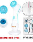 3 In 1 Electric Cleansing Brush Vibrations Facial Cleaner