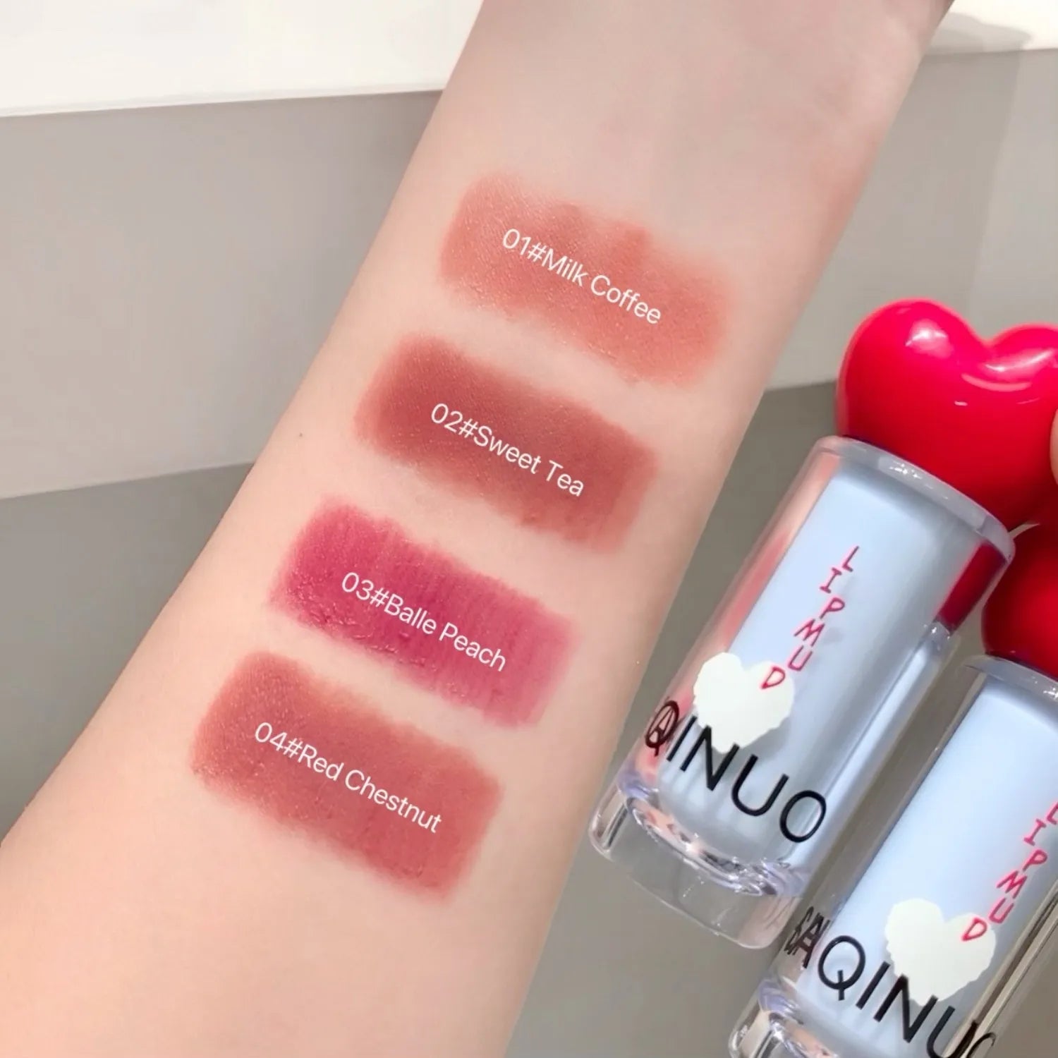 SHAQINUO Velvet Matte Lip Mud Soft Mist Mousse Lip