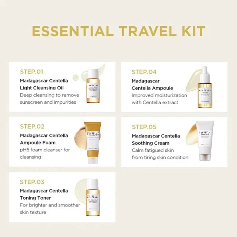 Korean Centella Travel Kit Calm, Hydrate Refresh On the Go