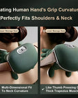 Wireless Neck Shoulder Shiatsu Massager Deep Tissue Relief with Dual Heat 3 Smart Modes