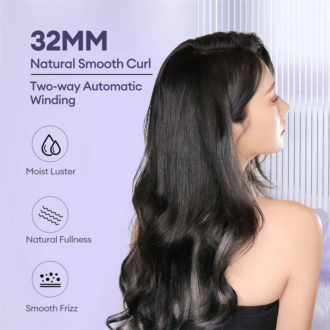 Tinsol 2 in 1 Automatic Hair Curler 32MM Auto Rotating