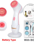 3 In 1 Electric Cleansing Brush Vibrations Facial Cleaner