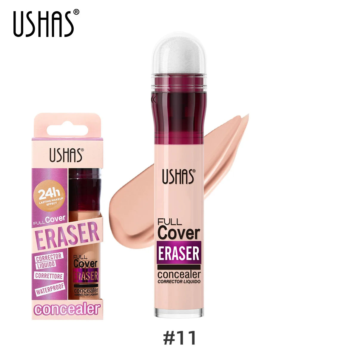 USHAS Sponge Tip Concealer Flawless, Waterproof &amp; All Day Coverage